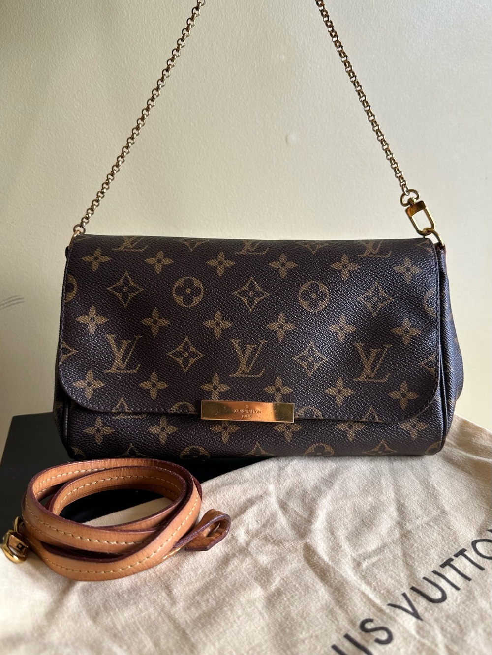 Louis Vuitton Favorite MM Monogram w/ Strap Dust Bag